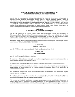 Estatuto Atualizado Trilha dos Inconfidentes