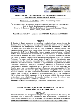 LEVANTAMENTO E POTENCIAL