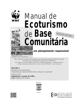 WWF - Implantacao e manejo de trilhas