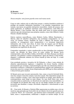 Z&eacute; Renato &ldquo;&Eacute; Tempo de Amar&rdquo; Novas emo&ccedil;&otilde;es: uma jovem guarda