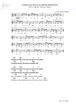 A palavra de Deus &eacute; luz (Refr&atilde;o Meditativo)
