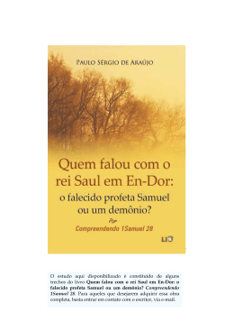 SAUL E A PITONISA DE EN-DOR