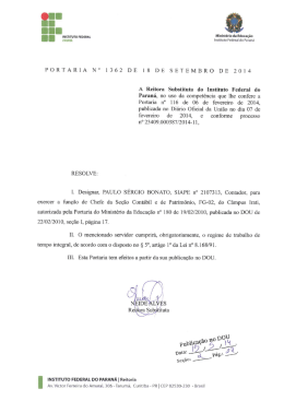 PORTARIA N&deg; 1362 DE RESOLVE: Minist&eacute;rio da Educa&ccedil;&atilde;o