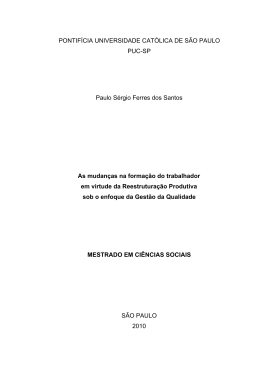 PONTIF&Iacute;CIA UNIVERSIDADE CAT&Oacute;LICA DE S&Atilde;O PAULO PUC