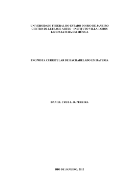 Proposta curricular de bacharelado em bateria