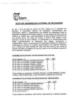 ACTA DA ASSEMBLEIA ELEITORAL DE DELEGADOS