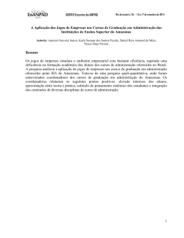 1 A Aplica&ccedil;&atilde;o dos Jogos de Empresas nos Cursos de