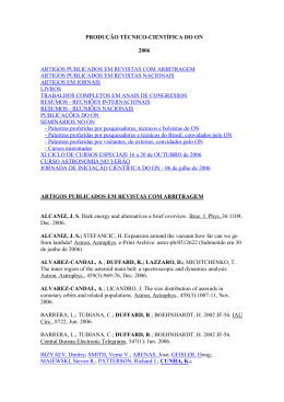 2006 - Observat&oacute;rio Nacional