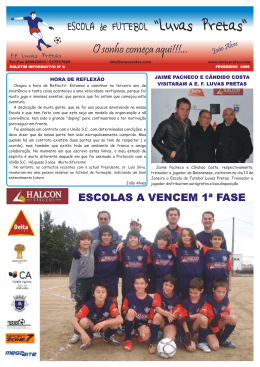 Jornal Fevereiro 2009.cdr - Escola de Futebol Luvas Pretas