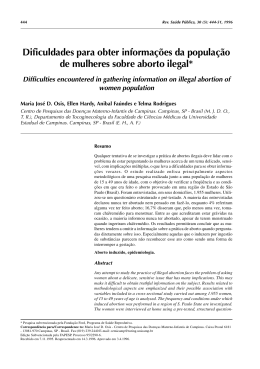 Dificuldades para obter informações da população de