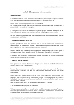 Feedback - 6 dicas para obter melhores resultados