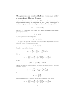 O argumento da neutralidade de risco para obter a