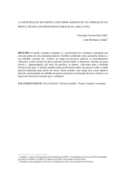 e1 cont 05. a participa&ccedil;&atilde;o do perito contador assistente na forma&ccedil;&atilde;o
