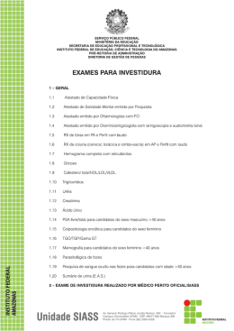 Exames para Investidura