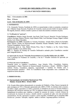 CONSELHO DELIBERATIVO DA ABDI
