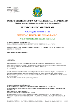 Diário Eletrônico Nº 30 - TRF3 - Tribunal Regional Federal da 3ª