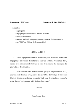Processo n.&ordm; 977/2009