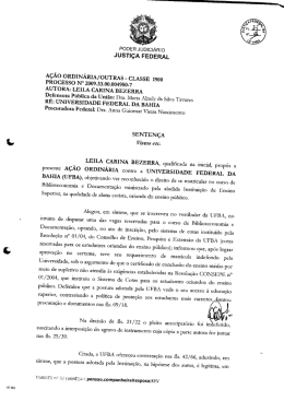 PODER .JUDICiÁRlo JUSTIÇA FEDERAL