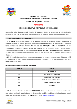 ESTADO DE ALAGOAS UNIVERSIDADE ESTADUAL DE