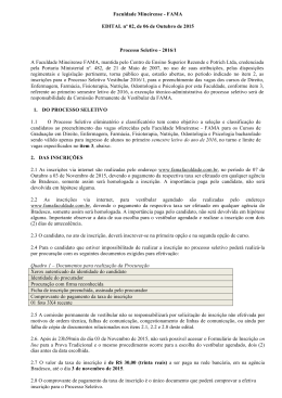 Faculdade Mineirense - FAMA EDITAL n&ordm; 02, de 06 de Outubro de