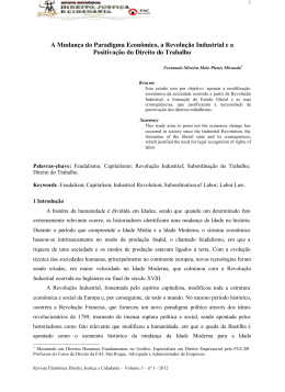 A Mudan&ccedil;a do Paradigma Econ&ocirc;mico, a