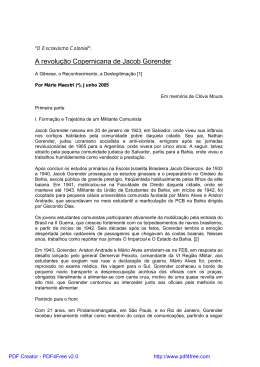 A revolu&ccedil;&atilde;o Copernicana de Jacob Gorender