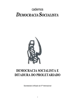 Democracia Socialista e Ditadura do Proletariado