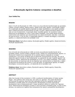 La revoluci&oacute;n Agrpicola en Cuba