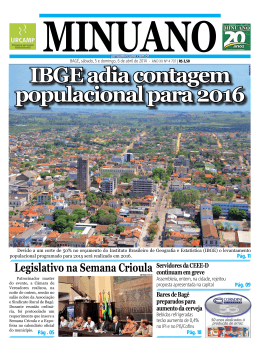 iBGE adia contagem populacional para 2016