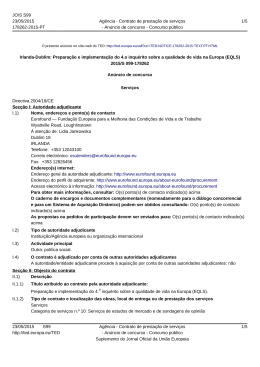 Irlanda-Dublim: Prepara&ccedil;&atilde;o e implementa&ccedil;&atilde;o do 4.o inqu&eacute;rito sobre