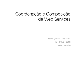 Coordenação e Composição de Web Services
