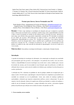 Formar para Inovar, Inovar Formando com TIC Introdu&ccedil;&atilde;o