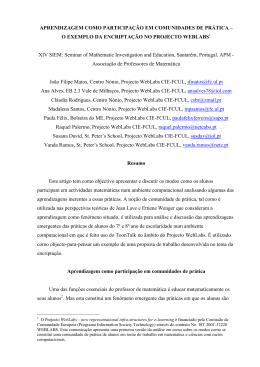 aprendizagem como participa&ccedil;&atilde;o em comunidades de pr&aacute;tica