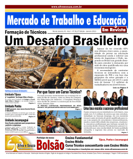 Edição nº 01 – Dezembro/2012 - Colégio e Faculdade Silva e Souza