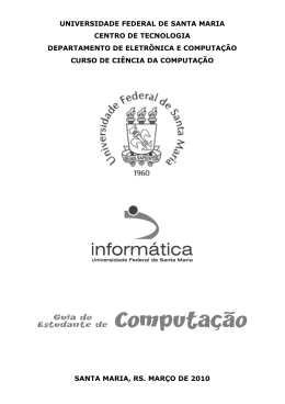 Guia do Estudante - Inform&aacute;tica UFSM