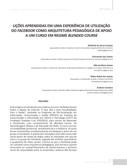 li&ccedil;&otilde;es aprendidas em uma experi&ecirc;ncia de utiliza&ccedil;&atilde;o do