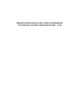 projeto pedag&oacute;gico do curso superior de tecnologia em