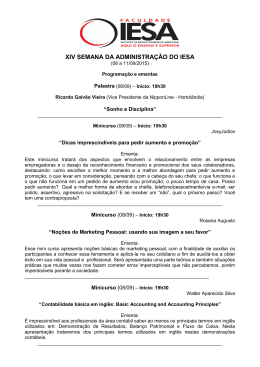 XIV SEMANA DA ADMINISTRAÇÃO DO IESA