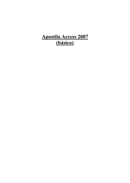Apostila Access 2007 (b&aacute;sico)