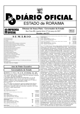 DOENº 532.pmd - Imprensa Oficial do Estado de Roraima