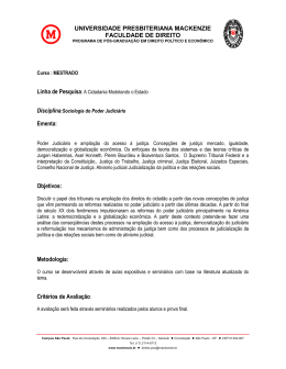 Sociologia do Poder Judiciário