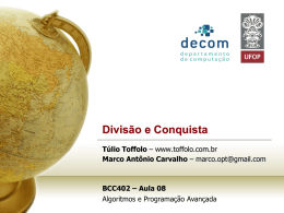 A t&eacute;cnica de Divis&atilde;o e Conquista