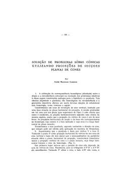 sobre. conicas solu~ao de problemas utilizando proje~oes de