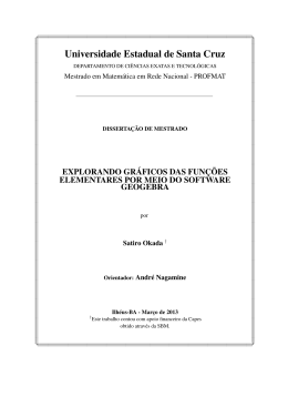 Aplica&ccedil;&otilde;es do software Geogebra