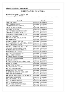 LICENCIATURA EM M&Uacute;SICA