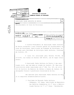 1- Faculdade de Educa&ccedil;&atilde;o Padre Anchieta . Pedagogia, 100 vagas