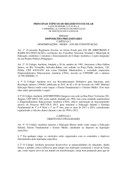 Regimento Escolar - Col&eacute;gio Anchieta