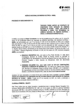 3&ordm; Termo Aditivo ao Contrato de Concess&atilde;o n&ordm; 127/2001