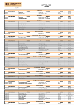 Novo Corpo clinico Maio-2011