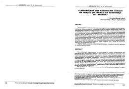 A import&acirc;ncia das habilidades sociais na fun&ccedil;&atilde;o do t&eacute;cnico em